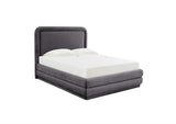 TOV-B44218 Briella Dark Grey Velvet Full Bed