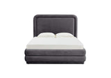 TOV-B44218 Briella Dark Grey Velvet Full Bed
