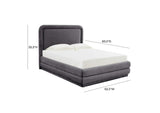 TOV-B44218 Briella Dark Grey Velvet Full Bed