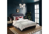 TOV-B44218 Briella Dark Grey Velvet Full Bed