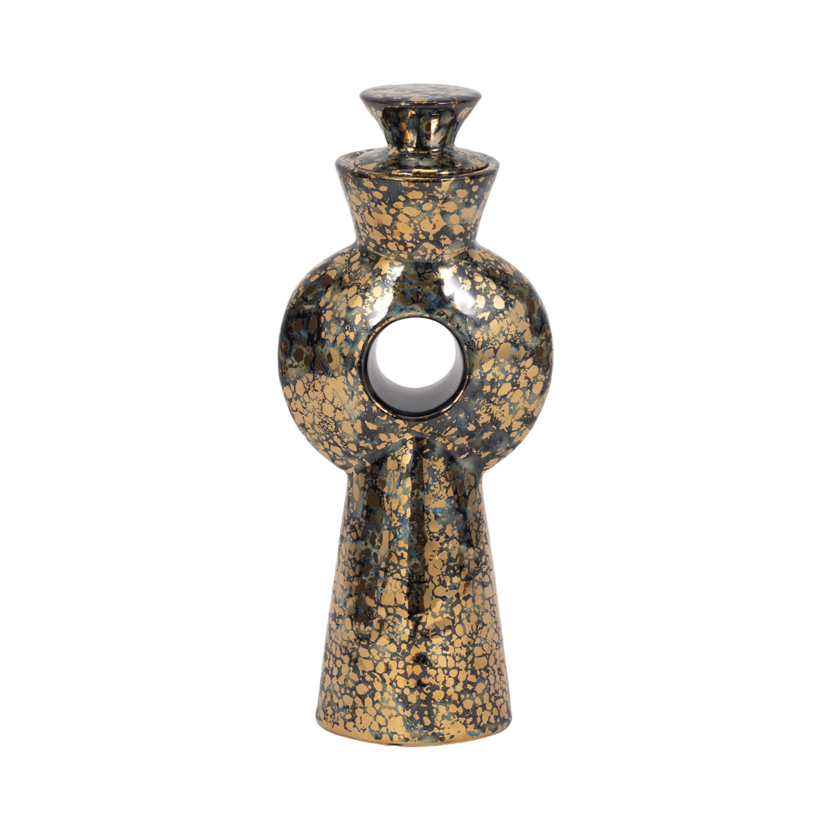 Clemes Small Ceramic Bottle - Brown