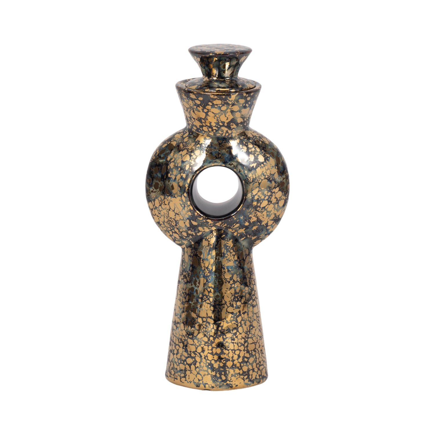 Clemes Small Ceramic Bottle - Brown