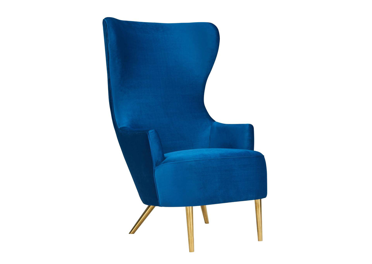 TOV-A2045-N Julia Navy Wingback Chair