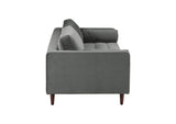 REN-L01143 Cave Ash Gray Velvet Sofa