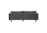 REN-L01143 Cave Ash Gray Velvet Sofa
