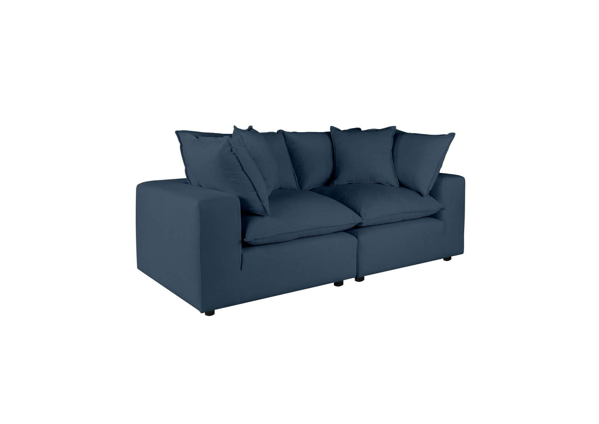 REN-L0096-LS Cali Navy Performance Fabric Modular Loveseat
