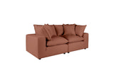 REN-L0098-LS Cali Rust Performance Fabric Modular Loveseat
