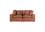 REN-L0098-LS Cali Rust Performance Fabric Modular Loveseat