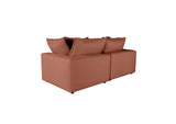 REN-L0098-LS Cali Rust Performance Fabric Modular Loveseat