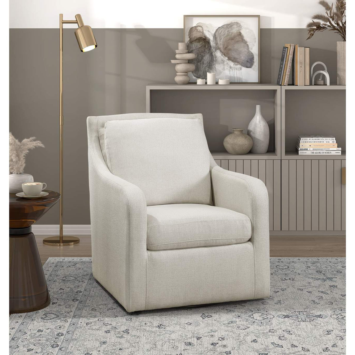 1299BEG-1 Carlmont Swivel Chair