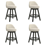 Erika - Modern Transitional Swivel Wood Counter Height Kitchen Bar Stool