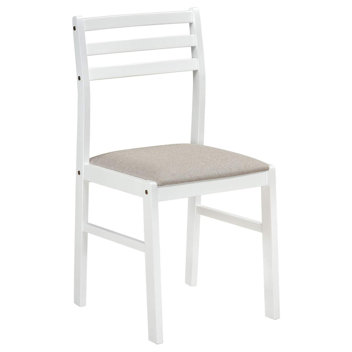 130005WHT Bucknell 3-piece Round Drop Leaf Dining Table Set White