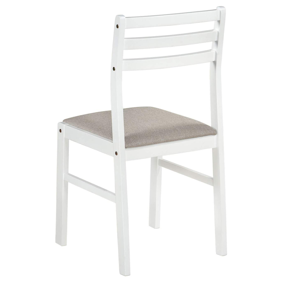 130005WHT Bucknell 3-piece Round Drop Leaf Dining Table Set White