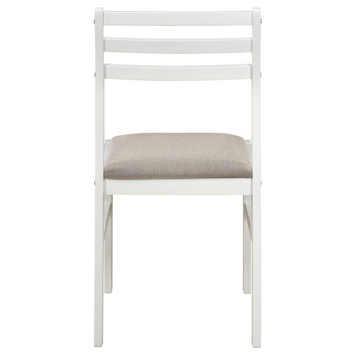 130005WHT Bucknell 3-piece Round Drop Leaf Dining Table Set White