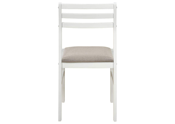 130005WHT Bucknell 3-piece Round Drop Leaf Dining Table Set White