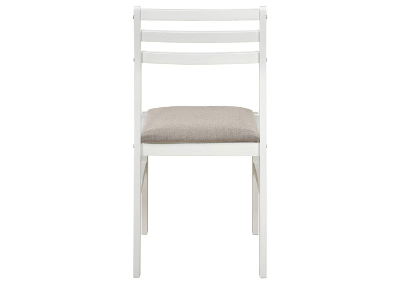 130005WHT Bucknell 3-piece Round Drop Leaf Dining Table Set White