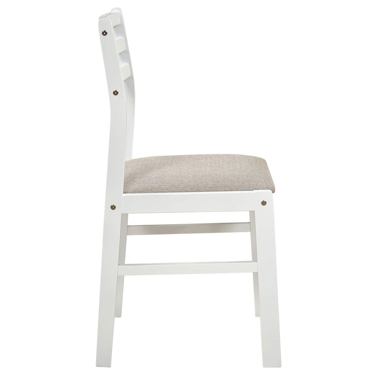 130005WHT Bucknell 3-piece Round Drop Leaf Dining Table Set White