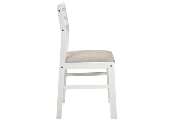 130005WHT Bucknell 3-piece Round Drop Leaf Dining Table Set White