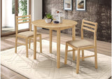 130006 Bucknell 3-piece Round Drop Leaf Dining Table Set Natural