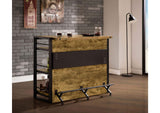 130071 Renaldi 3-shelf Home Bar Wine Cabinet Rustic Nutmeg