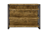 130071 Renaldi 3-shelf Home Bar Wine Cabinet Rustic Nutmeg