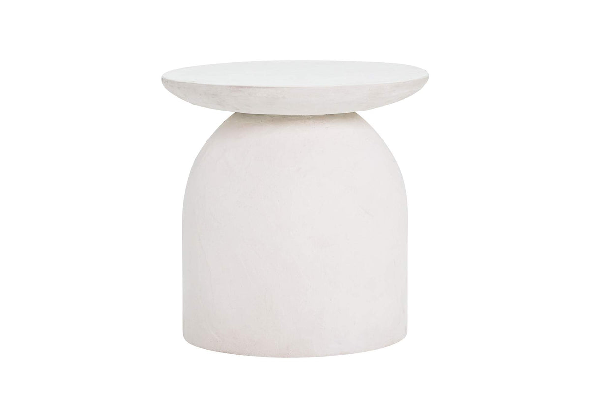TOV-OC44184 Aloe White Concrete Side Table
