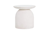 TOV-OC44184 Aloe White Concrete Side Table