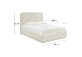 TOV-B44211 Briella Cream Velvet Queen Bed