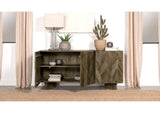 130515 Tyler 3-door Solid Wood Sideboard Buffet Cabinet Mango Brown