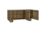 130515 Tyler 3-door Solid Wood Sideboard Buffet Cabinet Mango Brown