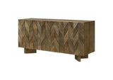 130515 Tyler 3-door Solid Wood Sideboard Buffet Cabinet Mango Brown