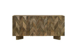 130515 Tyler 3-door Solid Wood Sideboard Buffet Cabinet Mango Brown