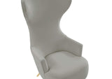 TOV-IHS68510 Julia Grey Velvet Channel Tufted Wingback Chair