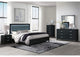 REID-BLACK-FB_DR_MR_NS-N REID BLACK FULL BED, DRESSER, MIRROR AND NIGHTSTAND