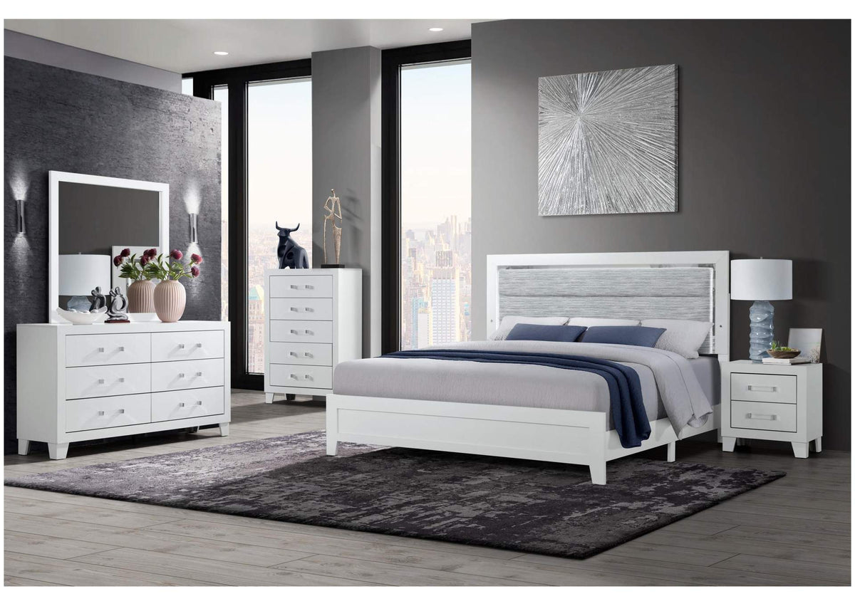 LUCCIA-WHITE-KBG_W_LED LUCCIA WHITE KING BED GROUP WITH LED