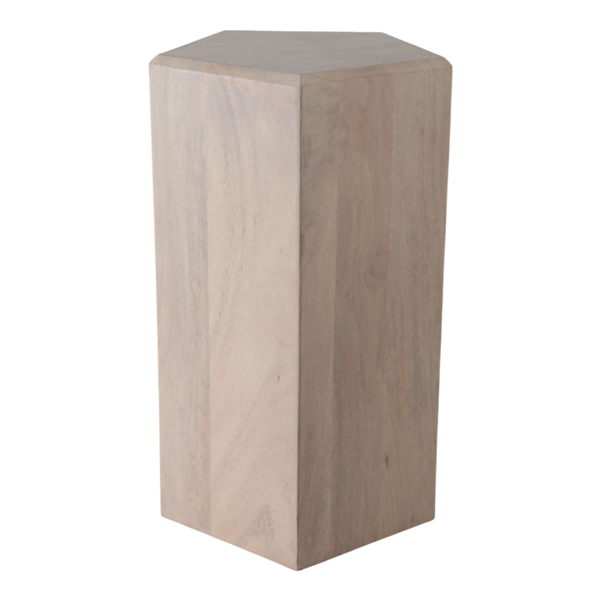 Novus Small Wood Pedestal - Ivory / Beige