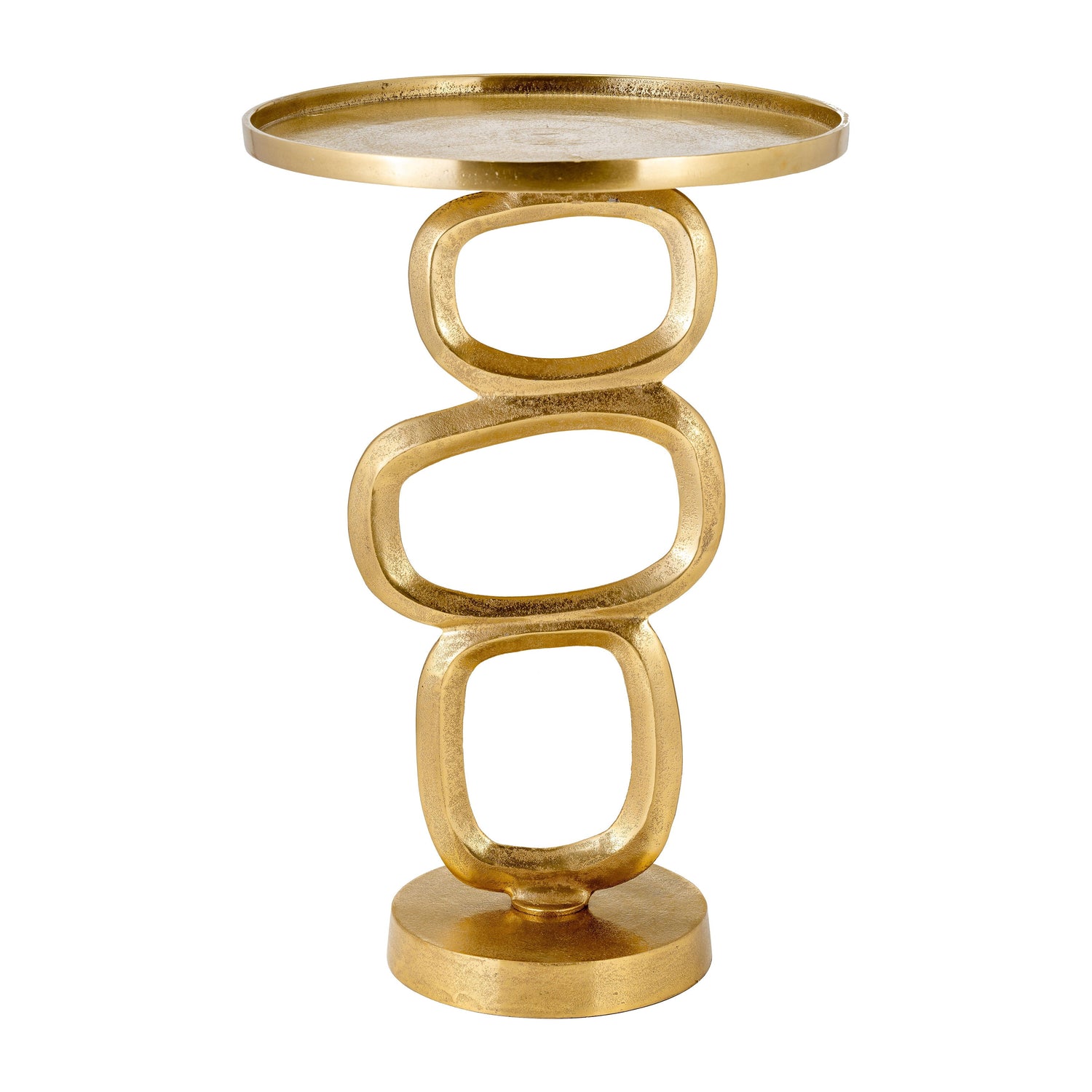Metal 15"/22" - Gold Ring Modern Side Table