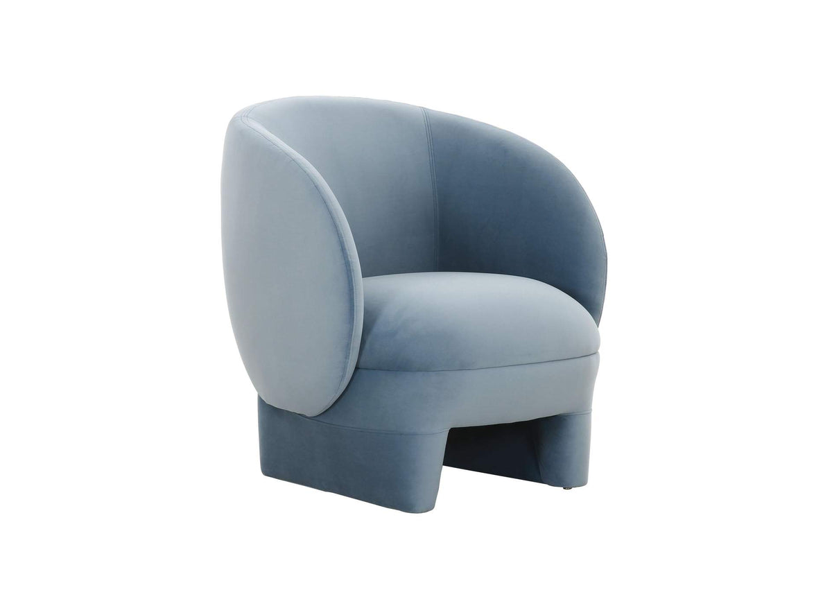 TOV-S68549 Kiki Blue Stone Velvet Accent Chair