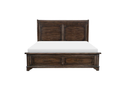 1406-1KIT Boone Queen Platform Bed with Footboard Storage