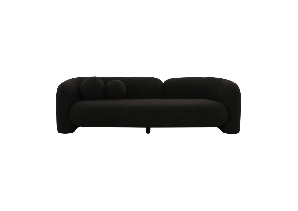 TOV-L68582 Amelie Black Faux Fur Sofa