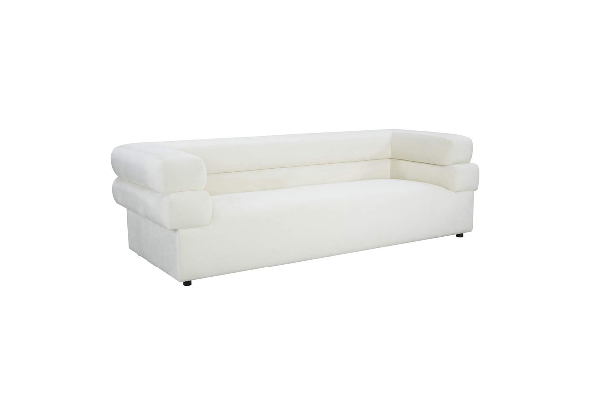 TOV-IHL68574 Elsa Cream Velvet Sofa
