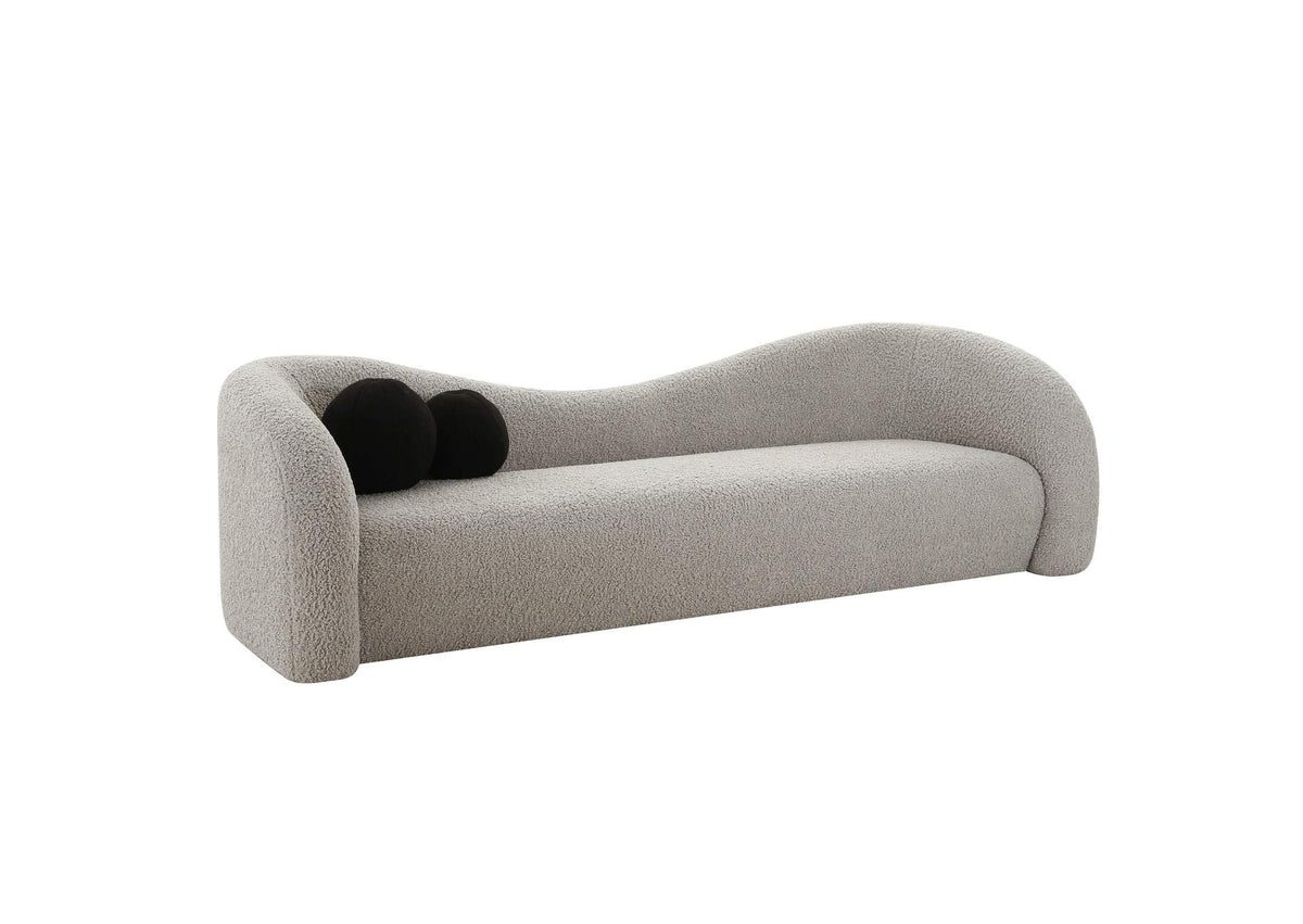TOV-L68580 Leonie Grey Faux Shearling Sofa