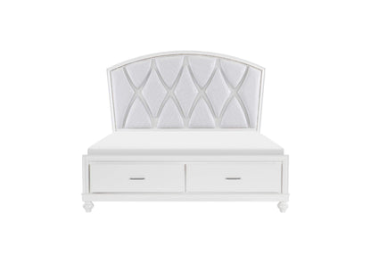 1436WK-1EKKIT Aria Eastern King Platform Bed with Footboard Storage