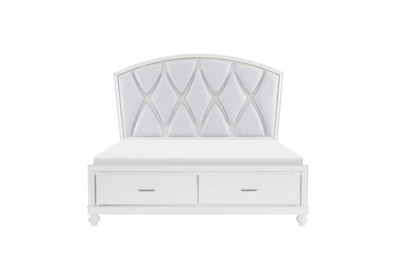 1436WK-1EKKIT Aria Eastern King Platform Bed with Footboard Storage