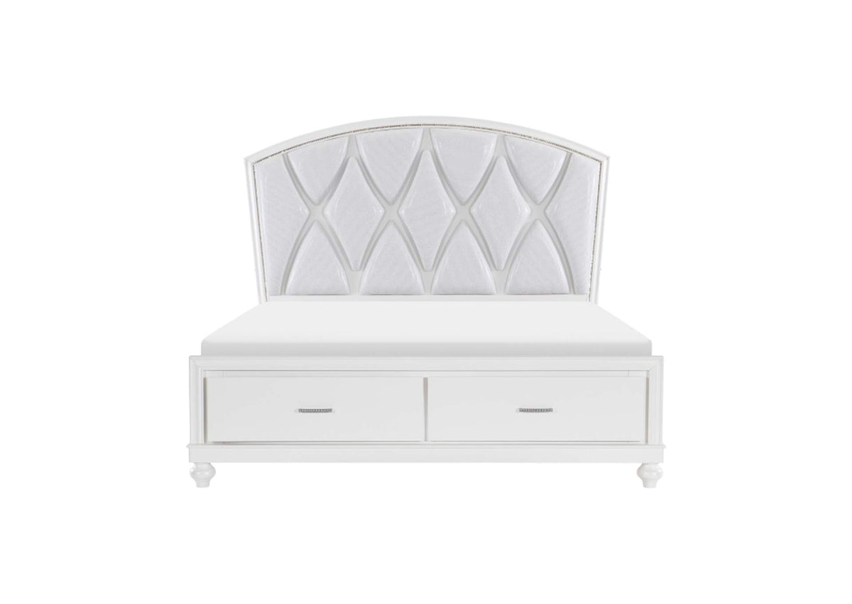 1436WK-1CKKIT Aria California King Platform Bed with Footboard Storage