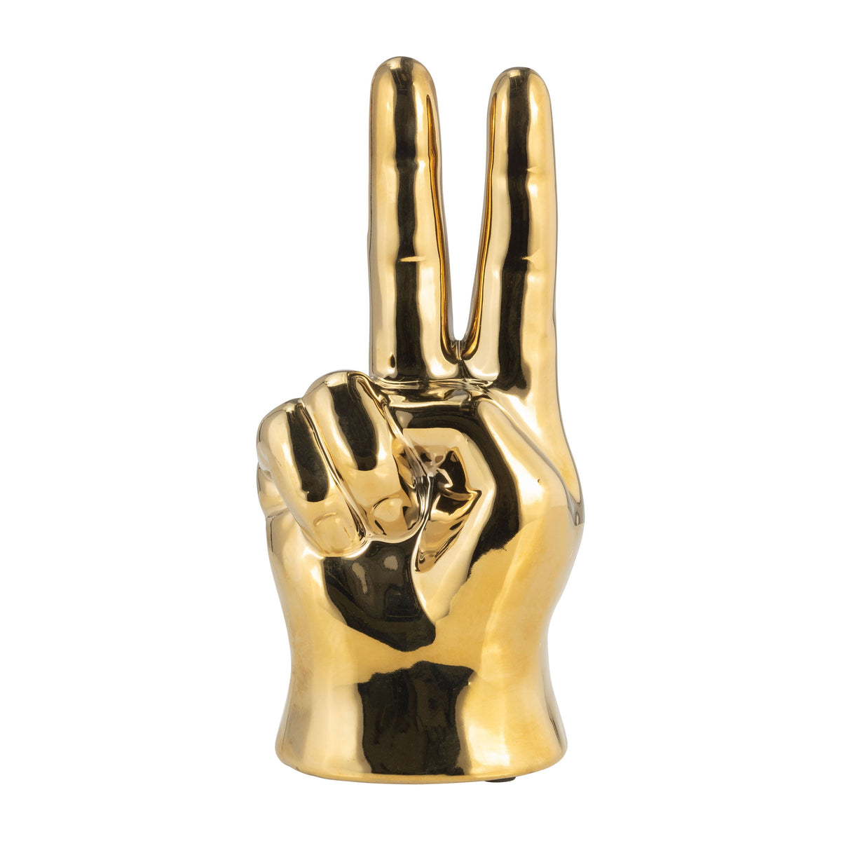 6" Peace Sign - Gold