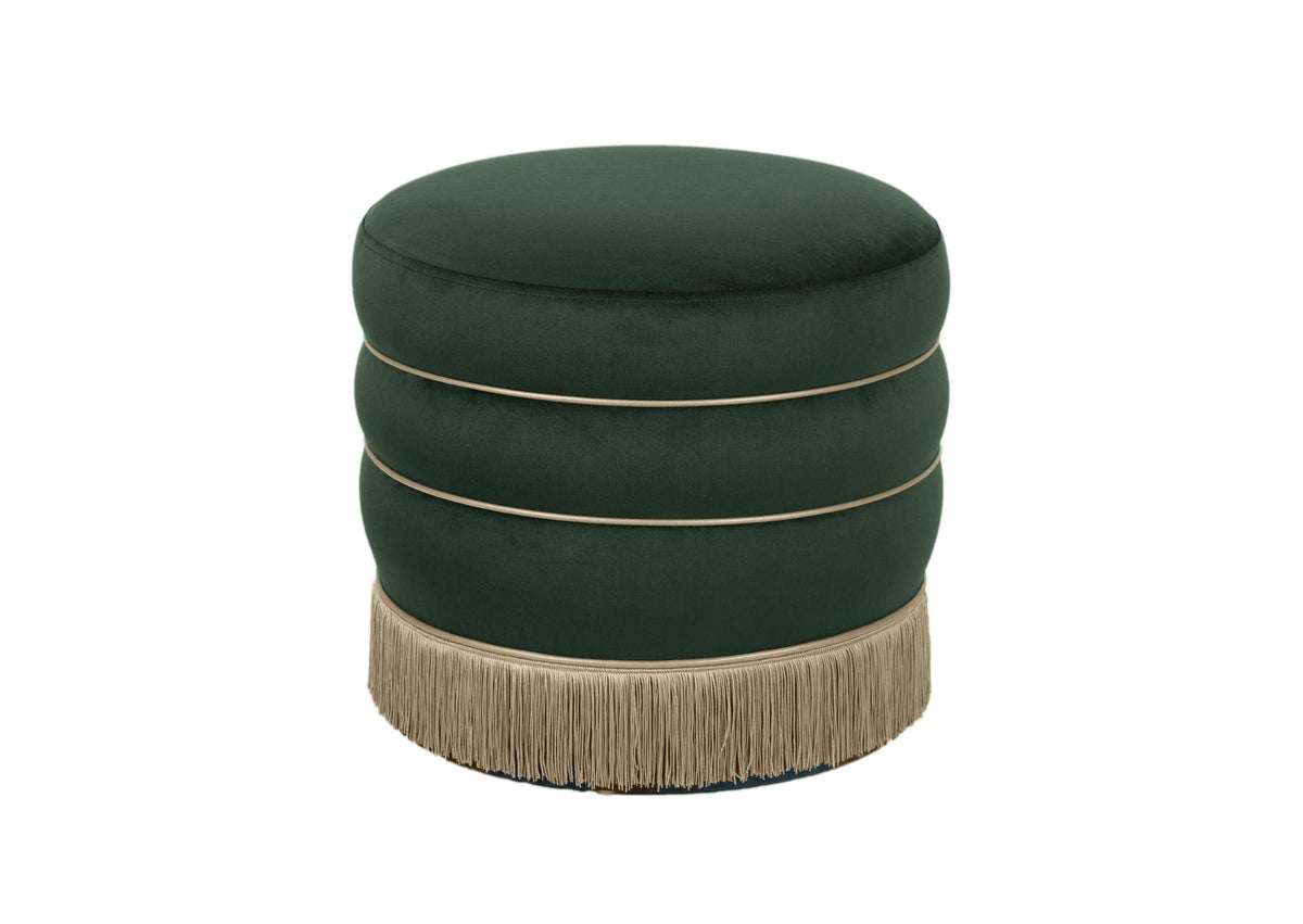 TOV-OC68564 Lakka Green Velvet Ottoman