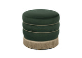 TOV-OC68564 Lakka Green Velvet Ottoman