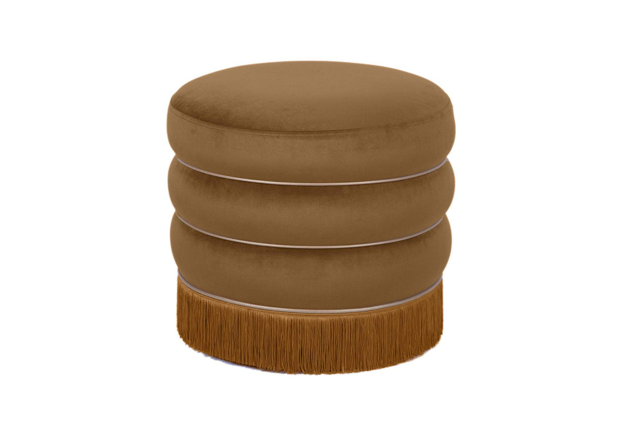 TOV-OC68565 Lakka Chocolate Velvet Ottoman