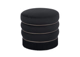 TOV-OC68566 Lakka Black Velvet Ottoman